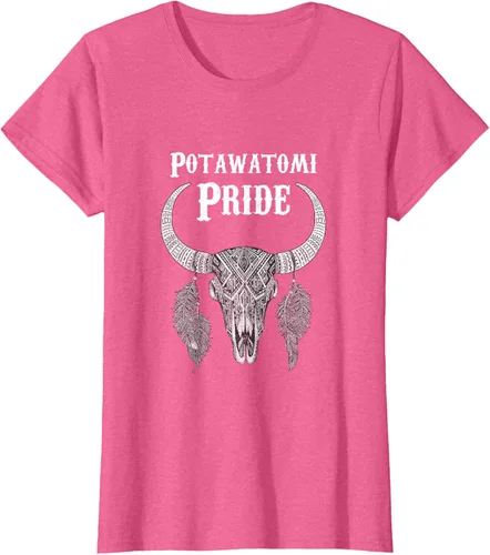 Vista 63 de Potawatomi Pride Tribe Native American Indian Buffalo Camiseta