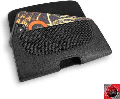 Vista 4 de Funda para Motorola Moto Z3; Funda de cuero para Motorola Moto Z3 Play, por TMAN Funda de piel con cierre magnético [clip para cinturón]