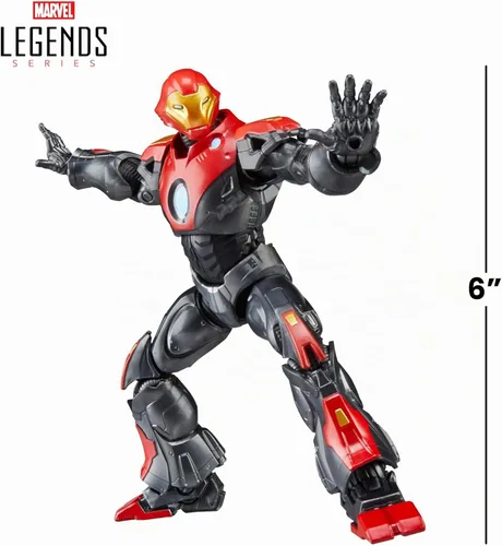 Vista 3 de Serie Marvel Legends Ultimate Iron Man, Figura de acción coleccionable de 6 pulgadas inspirada en cómics con accesorio de cómic a