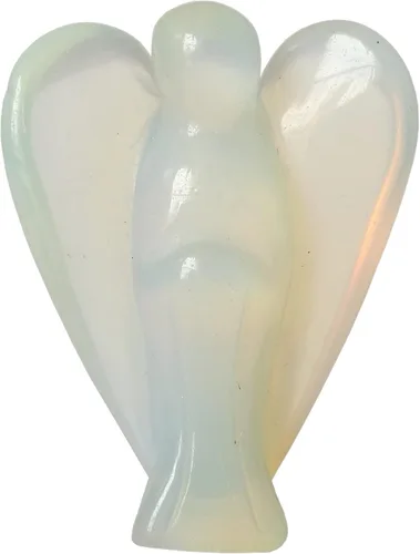 Vista 13 de Estatua de ángel guardián de oración de cristal curativo africano natural, 2 pulgadas, tallado en bolsillo, figuras de piedra de palma