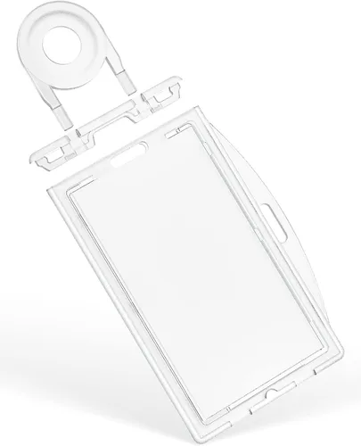 Vista 10 de Pawfly Paquete de 2 portatarjetas de identificación con bloqueo permanente para tarjetas de uso menos frecuente, estuche vertical de plástico duro