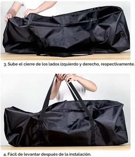 Vista 6 de Bolsa de transporte plegable para scooter eléctrico Ninebot Max G30P G30LP, portátil, impermeable, bolsa de almacenamiento de tela Oxford, bolsa