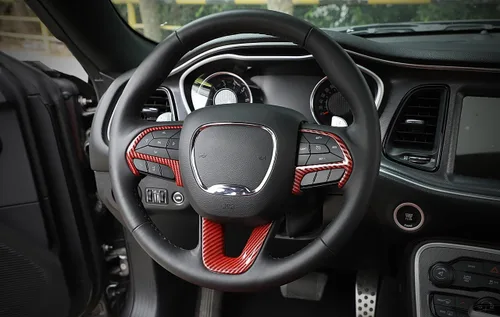 Vista 2 de GZXinWei Adhesivo para cubierta de marco interior de fibra de carbono para Dodge Dodge Challenger 2015-2023 Charger 2016-2023