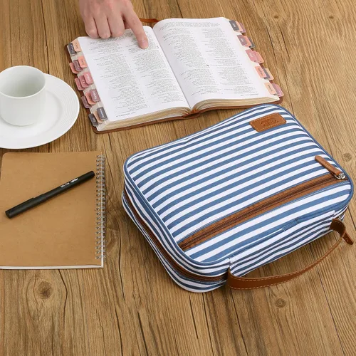 Vista 8 de Mr. Pen - Fundas para la Biblia para mujeres, fundas para bolsas de Biblia, Rayas azules