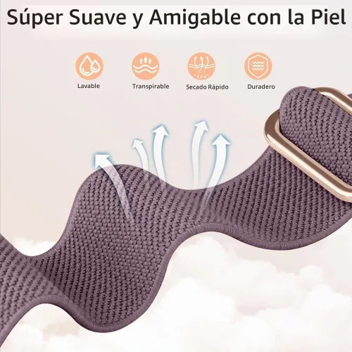 Vista 4 de Maledan Bandas Compatibles con Correas de Reloj Fitbit Versa 3/4 y Sense/Sense 2, Pulseras Deportivas de Tela Elástica Ajustable para Hombres