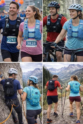 Vista 5 de Nathan Chaleco de hidratación para correr con bolsa de 2 litros incluida. Mochila con válvula de mordida para beber - Bolsillo compatible