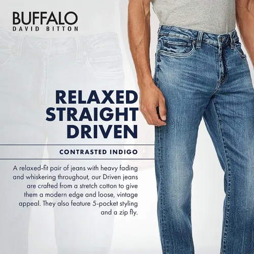 Vista 3 de Buffalo David Bitton Men's Relaxed Straight Driven Jeans
