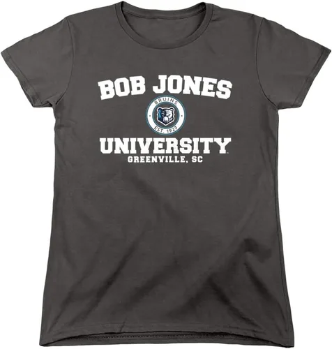 Vista 8 de Bob Jones University - Camiseta oficial con logotipo circular para mujer Azul Marino