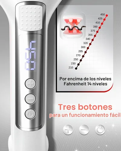 Vista 3 de NOVUS Rizador de cabello ondulado de 4 barriles, rizadores de pelo de ondas poco profundas, herramienta caliente con cerámica, rizador de ondas