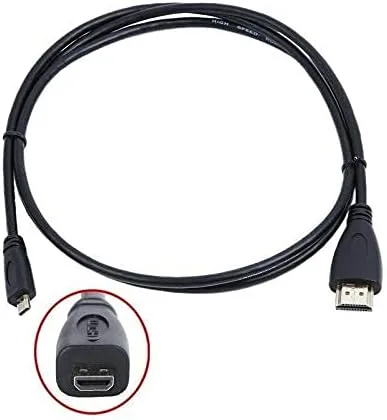 Vista 2 de Cable Micro HDMI HDTV Audio Video AV Cable para Dragon Touch Elite R97 X R97X 9.7 '' Full HD Google Android Tablet PC