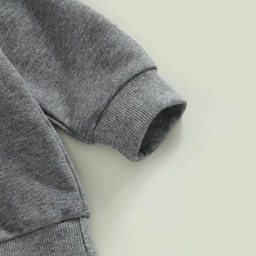 Vista 6 de Kayotuas Conjunto de sudadera con estampado de vaca y pantalones deportivos para bebé, ropa occidental para primavera, otoño e invierno