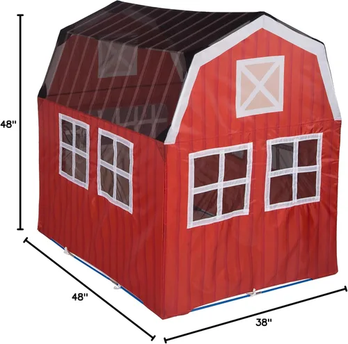 Vista 21 de Pacific Play Tents 60810 Barnyard Playhouse Carpa, 48 x 38 x 48 pulgadas, Multi