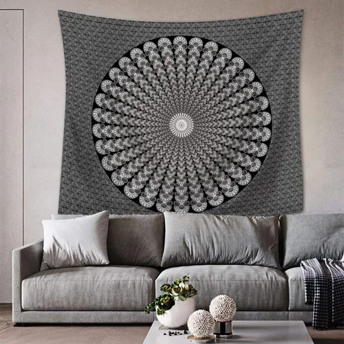 Vista 3 de VENTIMI Tapiz de mandala para colgar en la pared, mantel hippie para decoración de pared para dormitorio, dormitorio, sala de estar, exterior e