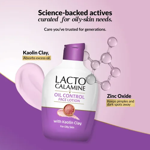 Vista 5 de Lacto Calamine Loción hidratante facial diaria para piel grasa, 4.06 onzas líquidas (4.1 fl oz), para espinillas, acné, manchas oscuras y puntos