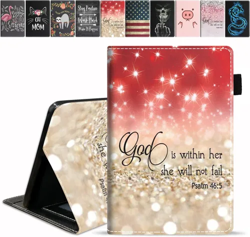Vista 10 de Funda para tableta Amazon Fire HD 10/Fire HD 10 Plus (11ª generación, versión 2021), con cita inspiradora de «Be a Flamingo in a Flock», funda