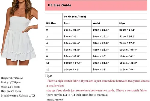 Vista 5 de Vestido de verano para mujer, sin tirantes, vestido de playa con volantes