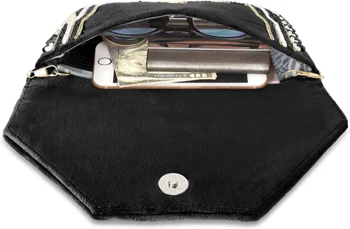 Vista 9 de Aheli Bolso de mano para mujer, bolso de novia para casual, correa desmontable, bolsa de noche