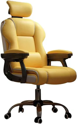 Vista 9 de Silla ergonómica de oficina cómoda silla reclinable con respaldo alto para computadora con reposacabezas y almohada lumbar 40.2-43.3 in ajustable