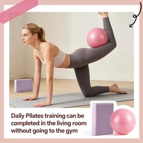 Vista 7 de Bloque de pilates y pelota, kit de pilates para entrenamientos en casa