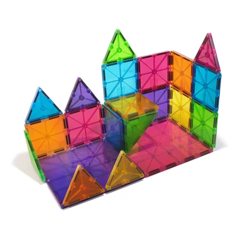 Vista 9 de MAGNA-TILES Juego clásico de construcción magnética de 32 piezas, la marca original de construcción magnética