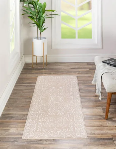 Vista 21 de Unique Loom Rushmore Collection Adams - Alfombra rectangular de 2 x 3 pies, color beige y marfil
