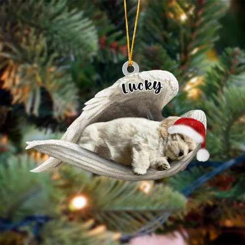 Vista 63 de Ángel durmiente de Afghan Hound para Navidad, adorno personalizado con el nombre del perro, adorno de Navidad personalizado para amantes de perros