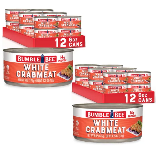Vista 7 de Bumble Bee - Carne de cangrejo blanca en escamas en agua, lata de 170 g – 14 g de proteína y 1 g de carbohidratos por porción – Capturada