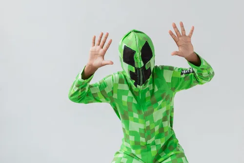 Vista 6 de Minecraft Enterizo de disfraz con cremallera para niños