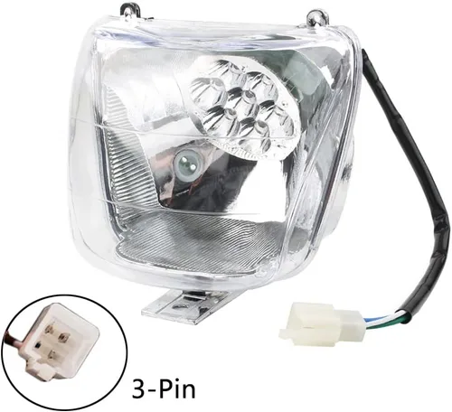 Vista 3 de Riloer Faro delantero ATV ABS blanco ATV se adapta a la mayoría de 50-125cc ATV Quad Buggy 4 ruedas