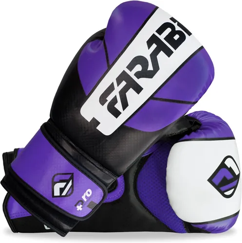 Vista 4 de Farabi Sports Boxing Gloves Men and Women Kickboxing Gloves - Muay Thai Gloves 10-oz 12-oz 14-oz 16-oz Red & Purple Boxing Gloves for Punching Bag