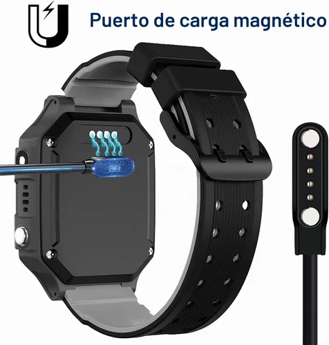 Vista 3 de Cargador universal para reloj inteligente, magnético, accesorios de reloj inteligente de 4 pines de 0.300 in, cable de cargador magnético