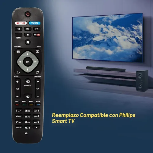 Vista 6 de NH500UP - Nuevo control remoto reemplazado compatible con PHILIPS TV 55PFL5601/F7 55PFL5901 55PFL5901/F7 55PFL6900 55PFL6900/F7 65PFL8900