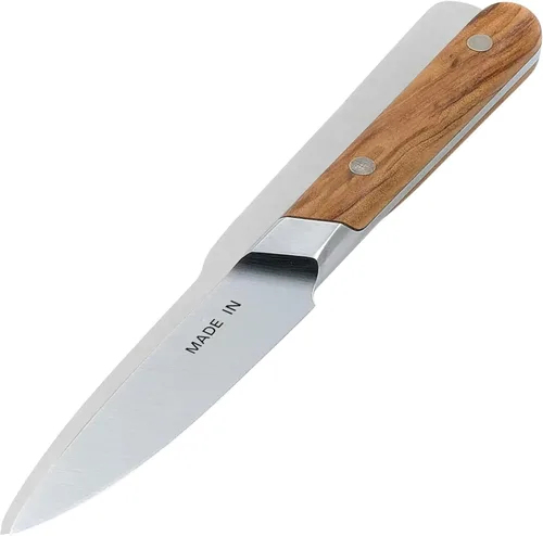 Vista 8 de Made In Cookware - Cuchillo de pelar de 4" Francia - Mango negro de trufa de espiga completa