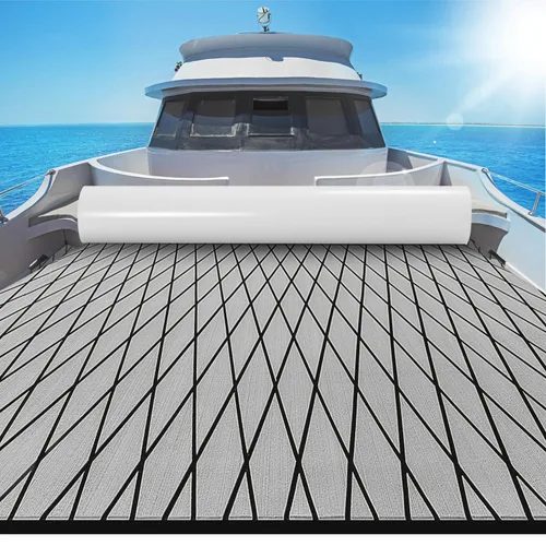 Vista 10 de PrimeZone Paquete de 2 pisos de espuma EVA para barcos, 94.5 x 47.2 pulgadas, impermeable, antideslizante, para cubierta marina, tapete autoadhesivo