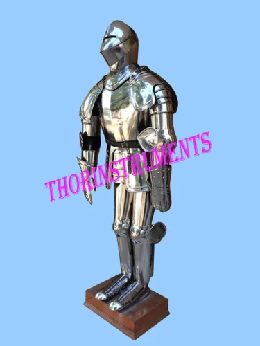 Vista 2 de THORINSTRUMENTS - Traje completo de armadura coleccionable de caballero medieval de THORINSTRUMENTS para decoración del hogar