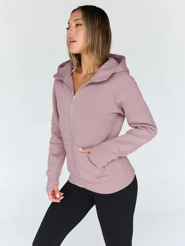Vista 87 de Trendy Queen Sudaderas con capucha y cremallera para mujer, chaquetas de vellón, talla extragrande, moda de otoño e invierno