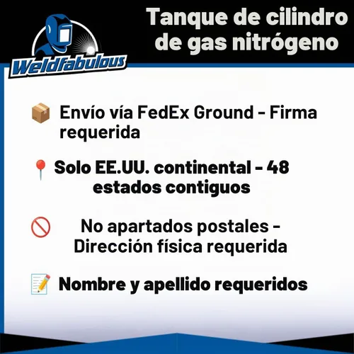 Vista 5 de Weldfabulous Tanque de cilindro de gas nitrógeno de 125 cu/ft - COMPLETO