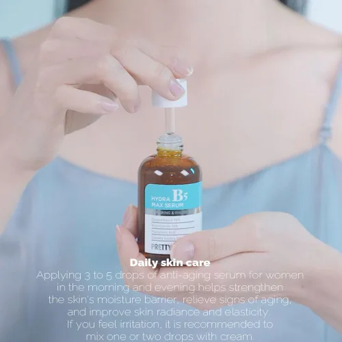 Vista 6 de PRETTYSKIN Suero facial de niacinamida al 10% con 10% de ácido hialurónico y vitamina B5, suero facial hidratante CICA para apariencia de poros