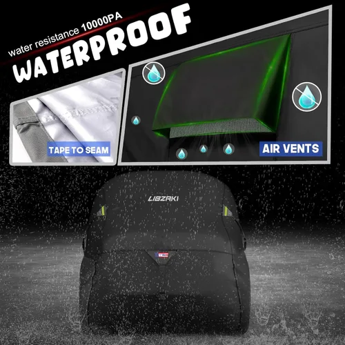 Vista 2 de 600D Cubierta para ATV - Cubierta impermeable resistente para quad remolcable - Protección UV para todo tipo de clima al aire libre para Polaris