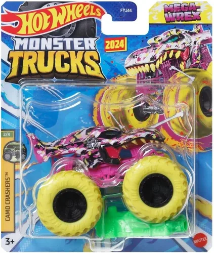 Vista 2 de Hot Wheels Monster Trucks Nuevo para 2024 escala 1:64 (Bigfoot 4x4x4 5/12 Freestyle Wreckers)