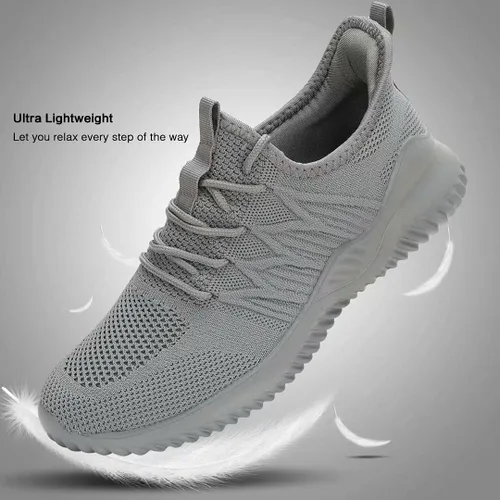 Vista 3 de Socviis Zapatos deportivos para correr para hombre, ligeros, transpirables, de malla