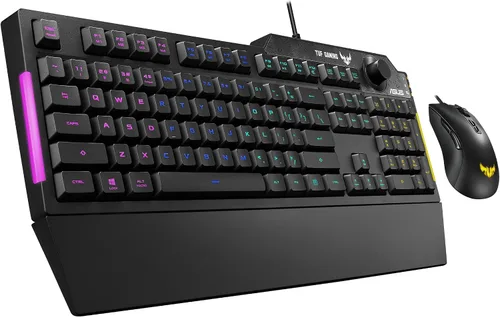 Vista 3 de ASUS TUF - Combo de teclado y mouse para juegos Teclado RGB K1, mouse ligero M3, iluminación RGB Aura Sync, diseño cómodo y resistente, software