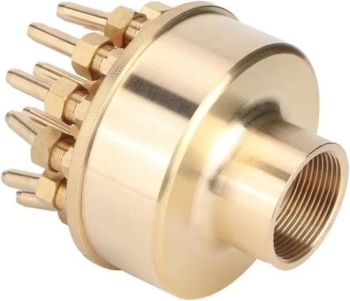 Vista 9 de Boquilla de fuente Latón 3 Capas Ajustable Riego Rociador Estanque Sprinkle Jet DN40