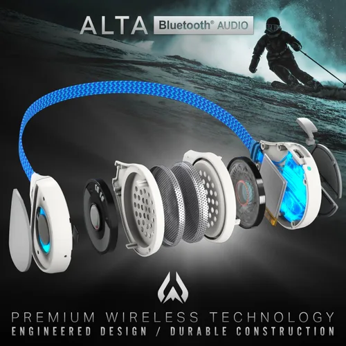 Vista 6 de Alta - Auriculares inalámbricos con Bluetooth para cascos con bolsillos para audífonos, altavoces HD compatibles con cualquier casco