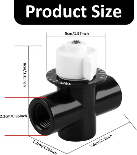 Vista 2 de Válvula de control R172086 de 1/2 pulgada, válvula de cloro compatible con Pentair Rainbow 320, 322, 300-29X, apta para piscina, spa