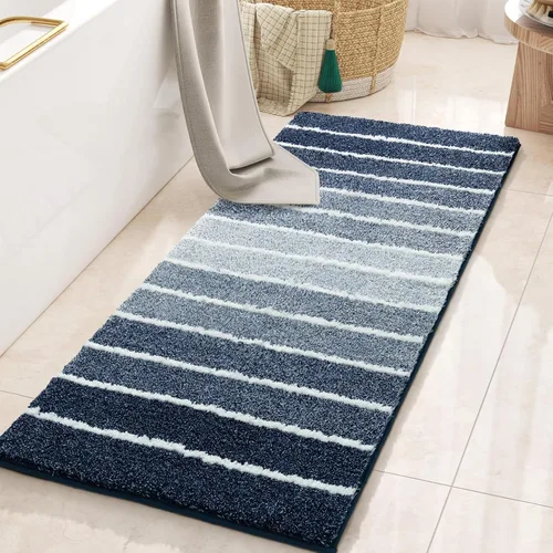 Vista 9 de Alfombra de baño antideslizante, extra suave y absorbente, lavable a máquina, tapetes de baño para suelo de baño, bañera y ducha, 18 x 24 pulgadas