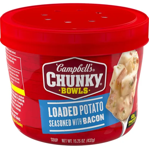 Vista 14 de Campbell's Chunky Sopa de papa al horno con bistec y queso, lata de 18.8 onzas