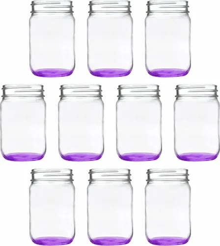 Vista 13 de DISCOUNT PROMOS Juego de 10 tarros de albañil decorativos, 12 onzas, texto personalizable, logotipo, enlatado, tapa de aluminio, color negro