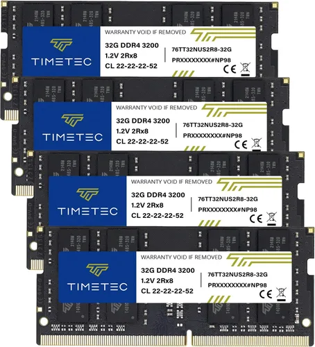 Vista 26 de Timetec Pinnacle 8 GB DDR4 3200 MHz (o 2933 MHz o 2666 MHz) PC4-25600 sin ECC sin búfer 1.2 V CL22 1Rx8 de rango único 260 pines SODIMM Módulo
