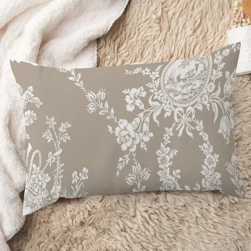 Vista 2 de Fundas de almohada estilo chinoiserie, estilo chino, estilo francés, estilo asiático, 12 x 20 pulgadas, funda de almohada decorativa para decoración